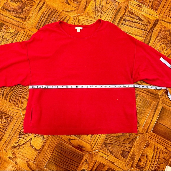 💖 3 for $20 ✅ PureJill Red Pocket Cashmere Sweater - Picture 3 of 4